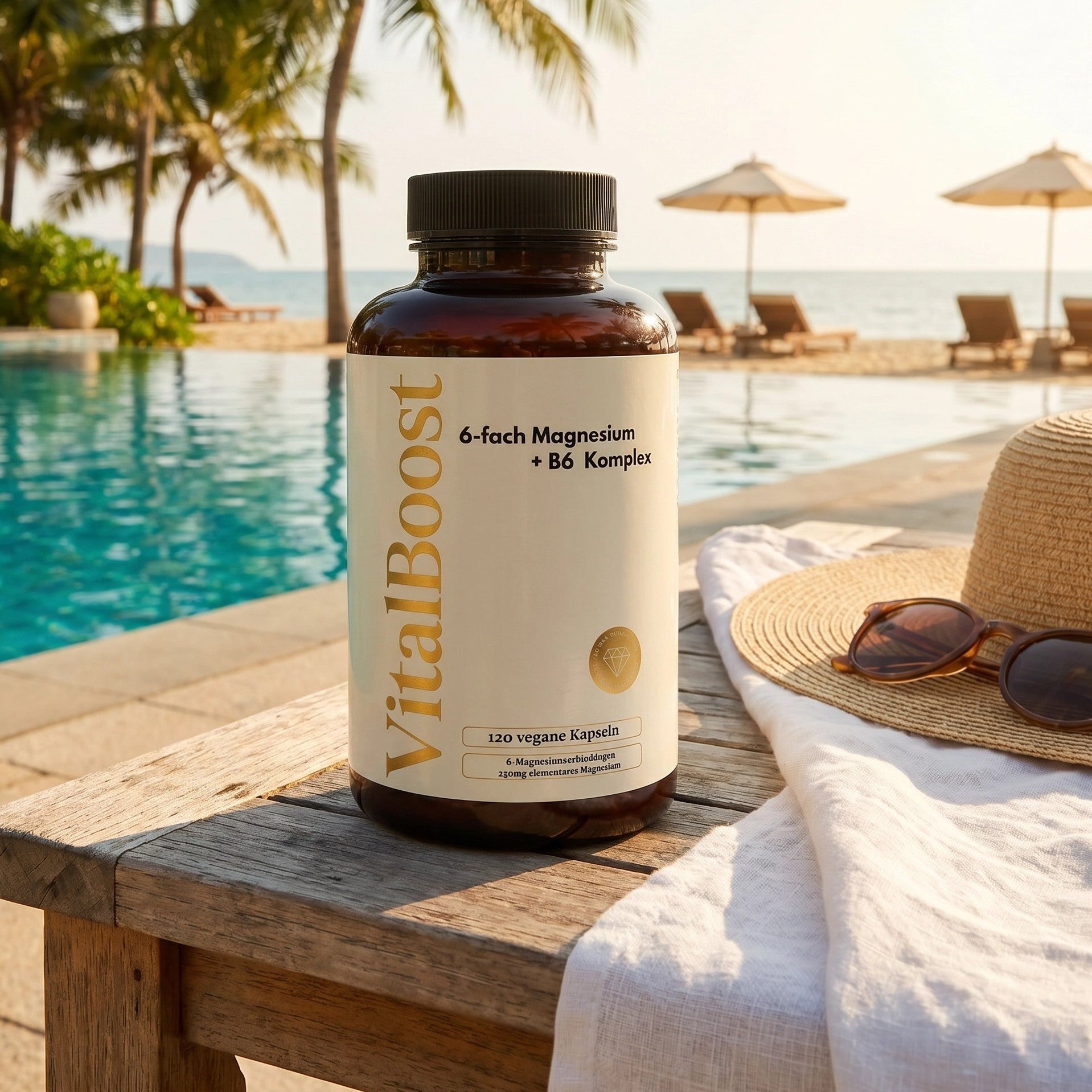 Magnesium 6x Komplex + B6 - 120 vegane Kapseln