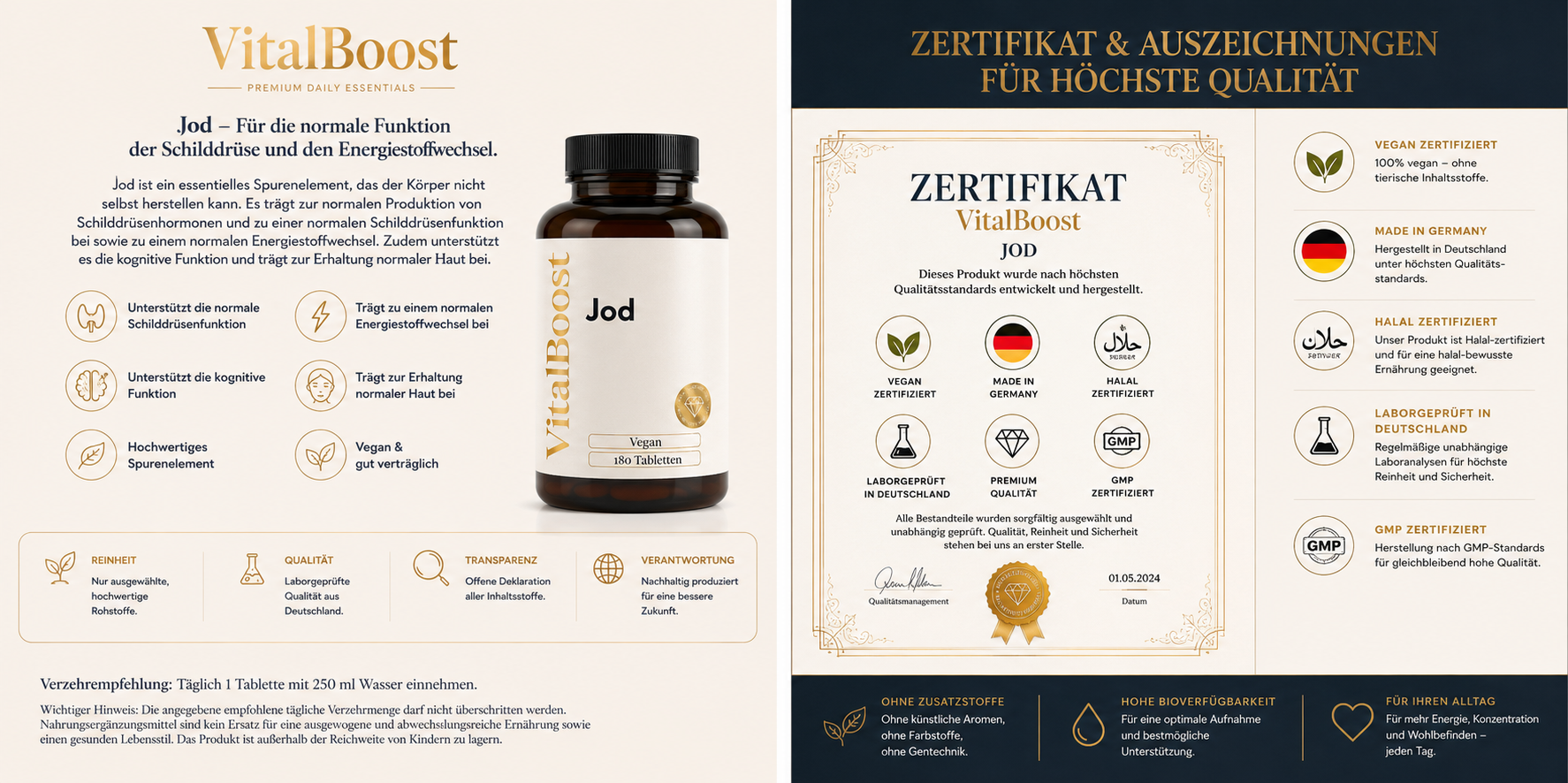 Jod - 180 vegane Tabletten