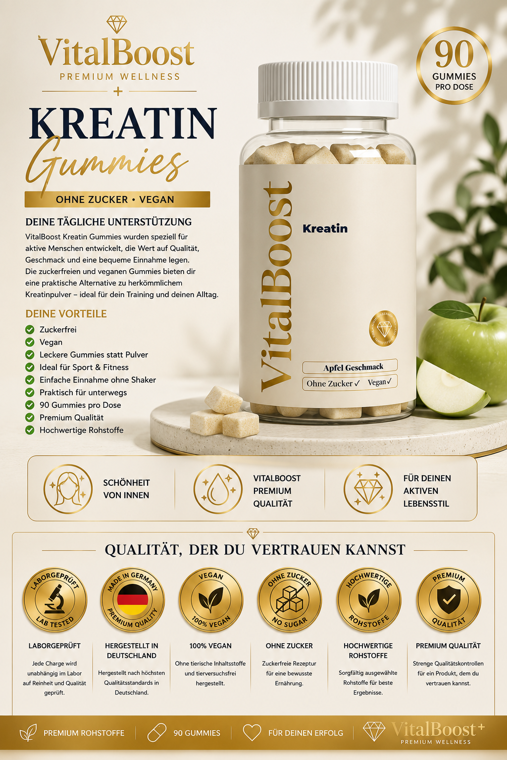 Kreatin Gummies - 90 Stk.