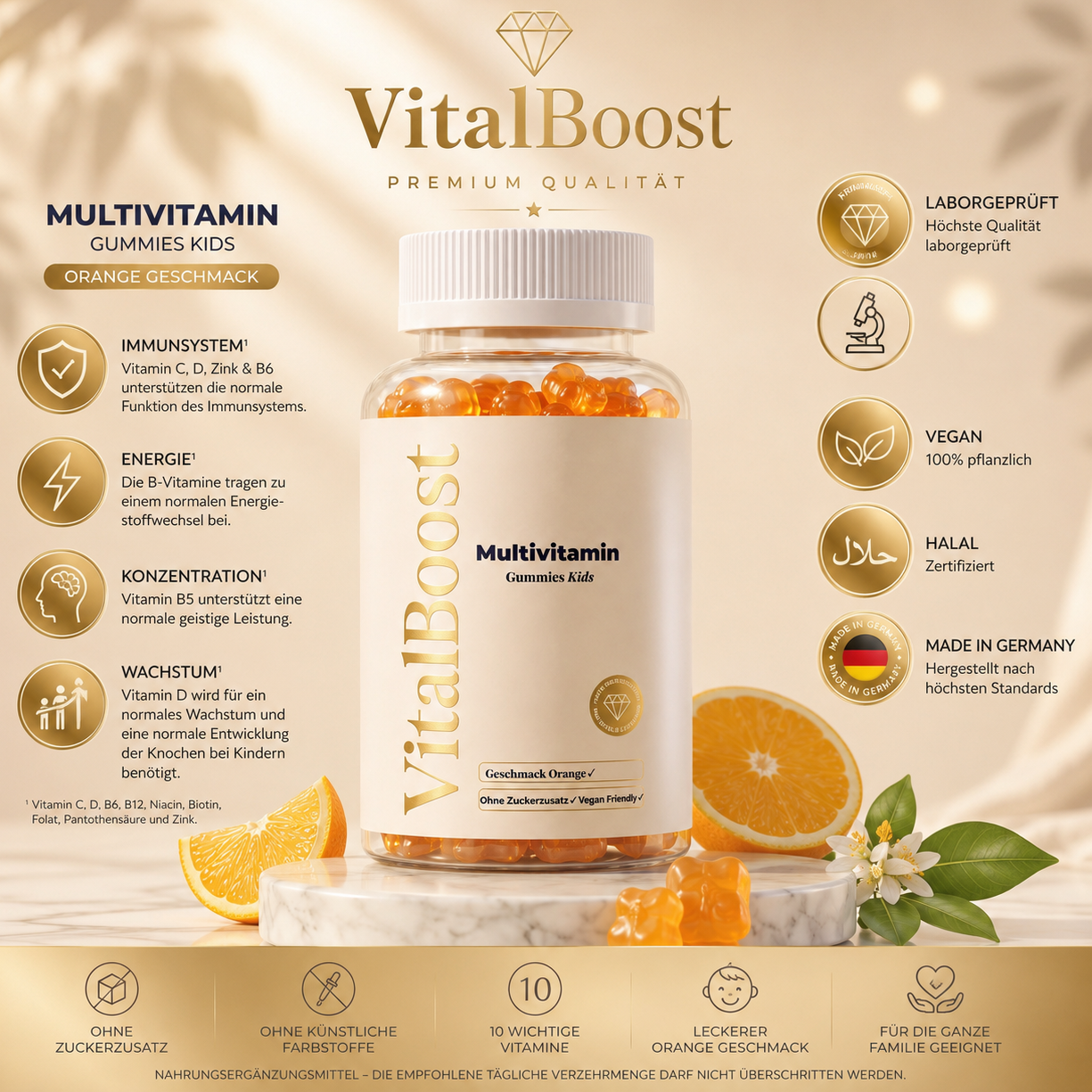 Multivitamin Gummies Kids - Orange - 60 vegane Gummies