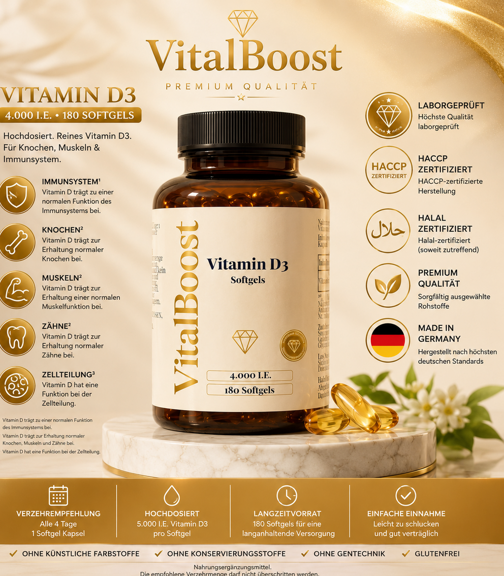Vitamin D3 4.000 IE - 180 Softgels