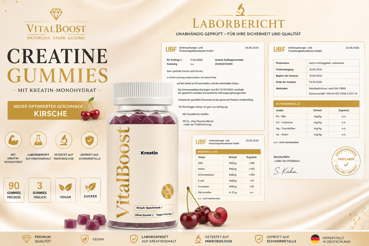 Kreatin Gummies Kirsche - 90 Stk.