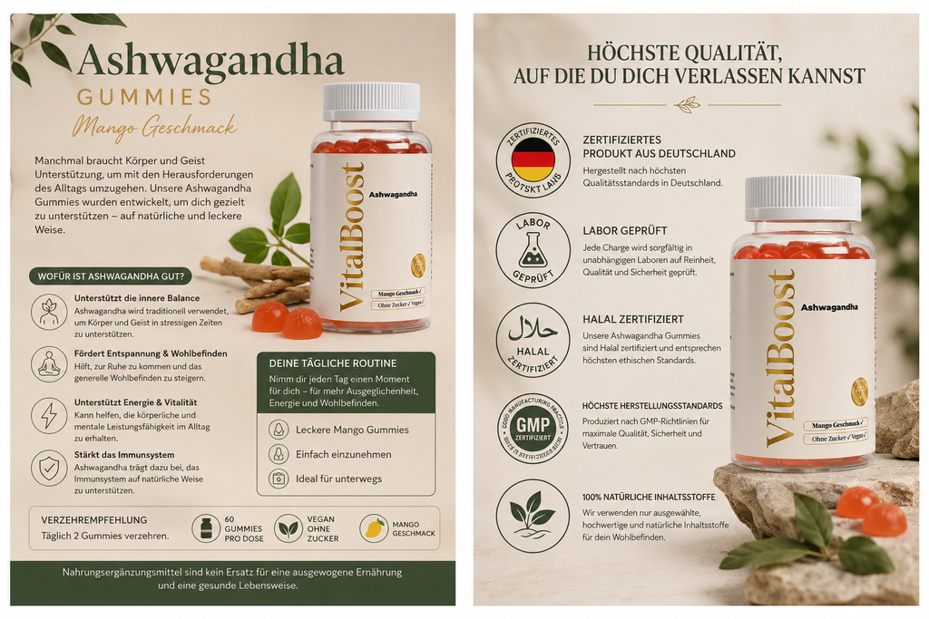 Ashwagandha + Vitamin B6 Gummies - 60 Stk.