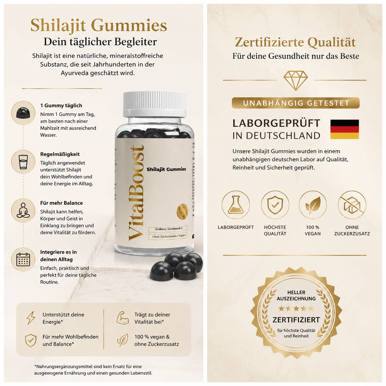 Shilajit Gummies + Vitamin C,B6, B12 - 60 Stk.
