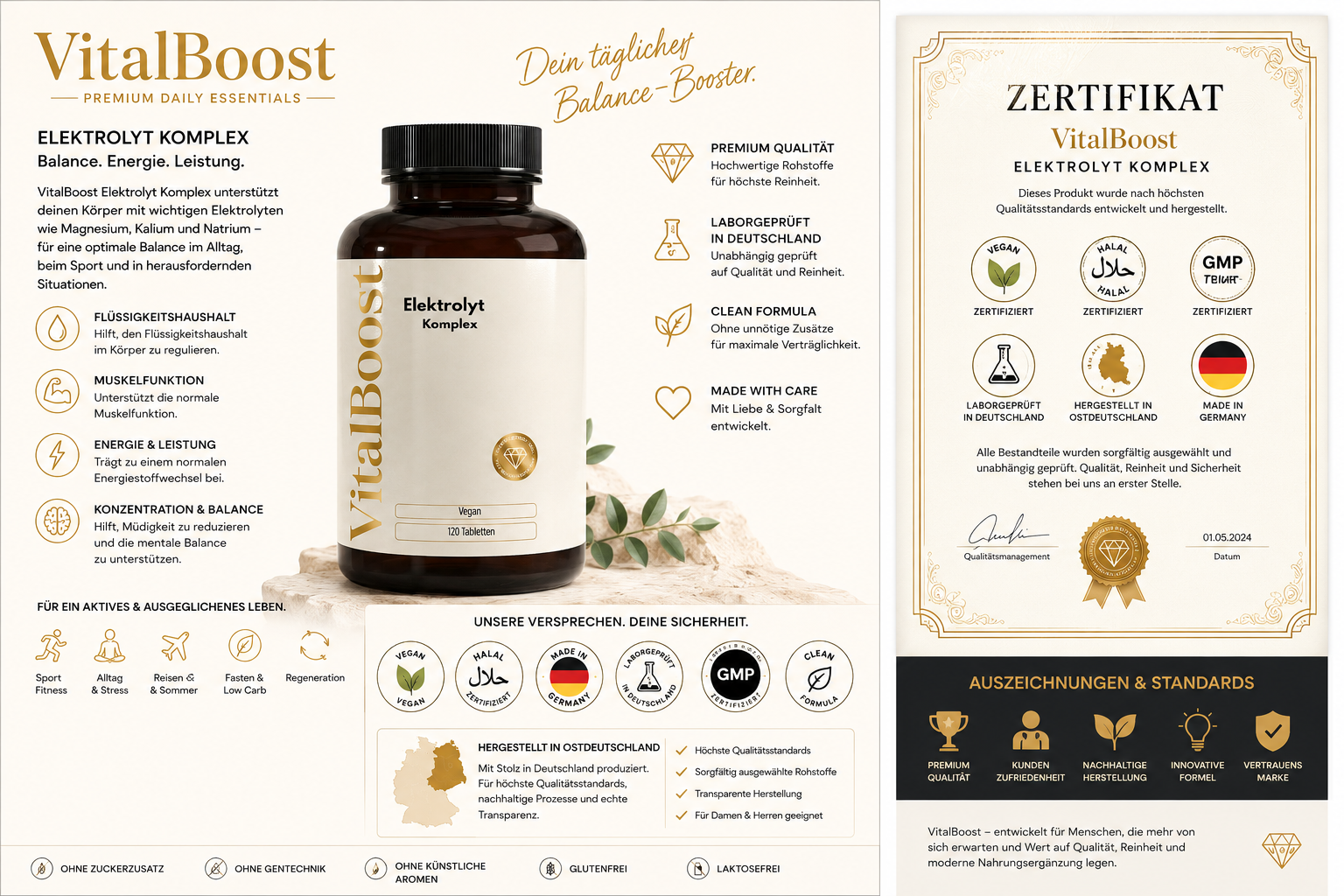 Elektrolyt Komplex - 120 vegane Tabletten
