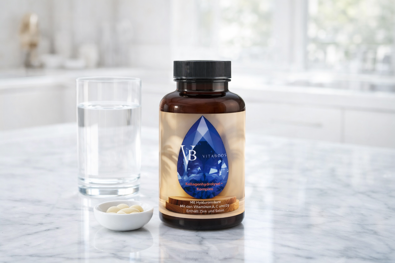 Premium Kollagenhydrolysat PLUS (3000-5000 DA ) - 180 Kapseln