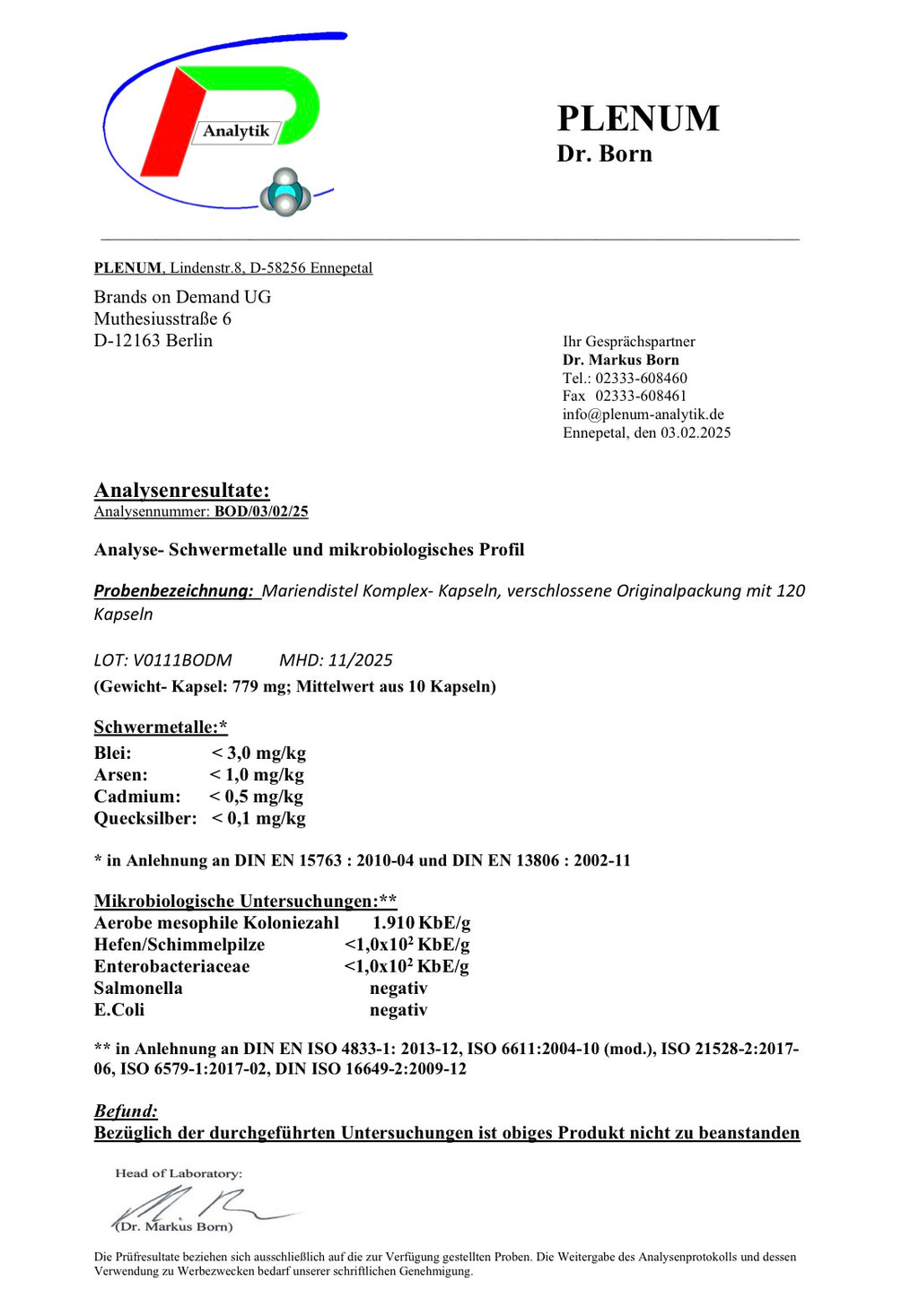 Mariendistel Artischocke Löwenzahn Komplex - 120 Kapseln
