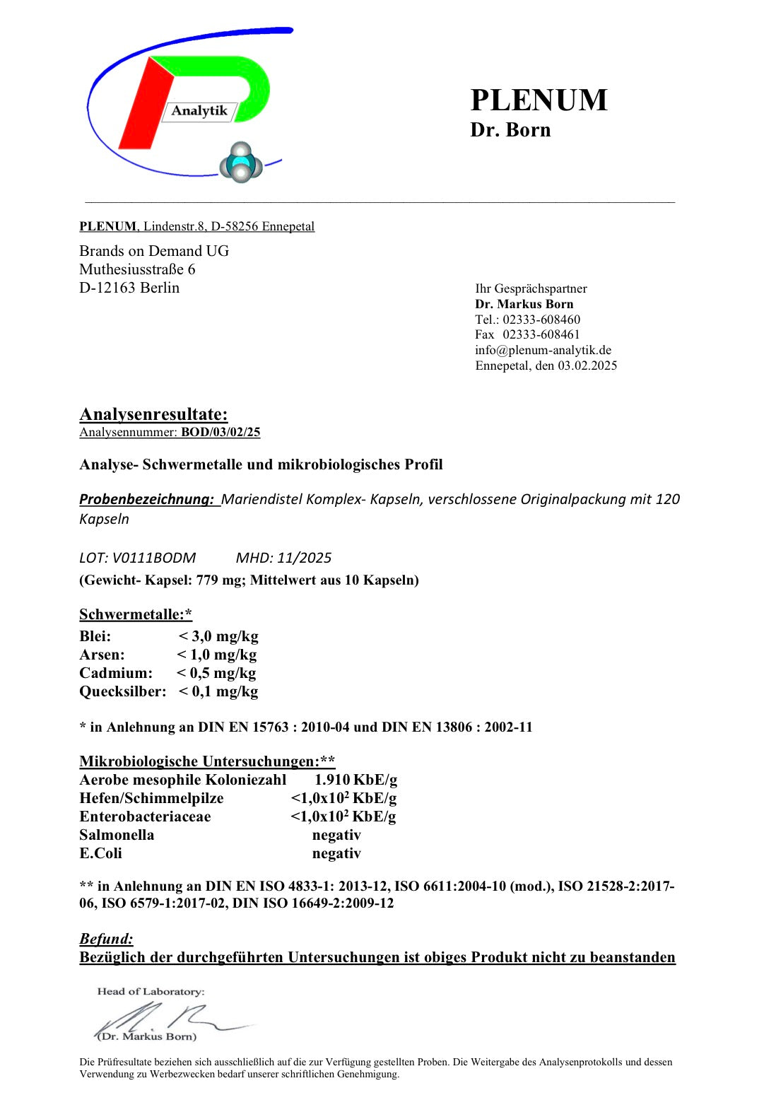 Mariendistel Artischocke Löwenzahn Komplex - 120 Kapseln