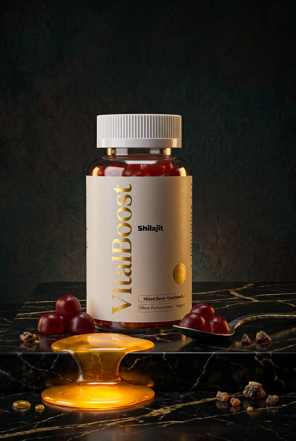Shilajit Gummies 1000mg + Vitamin C,B6, B12 - 60 Stk
