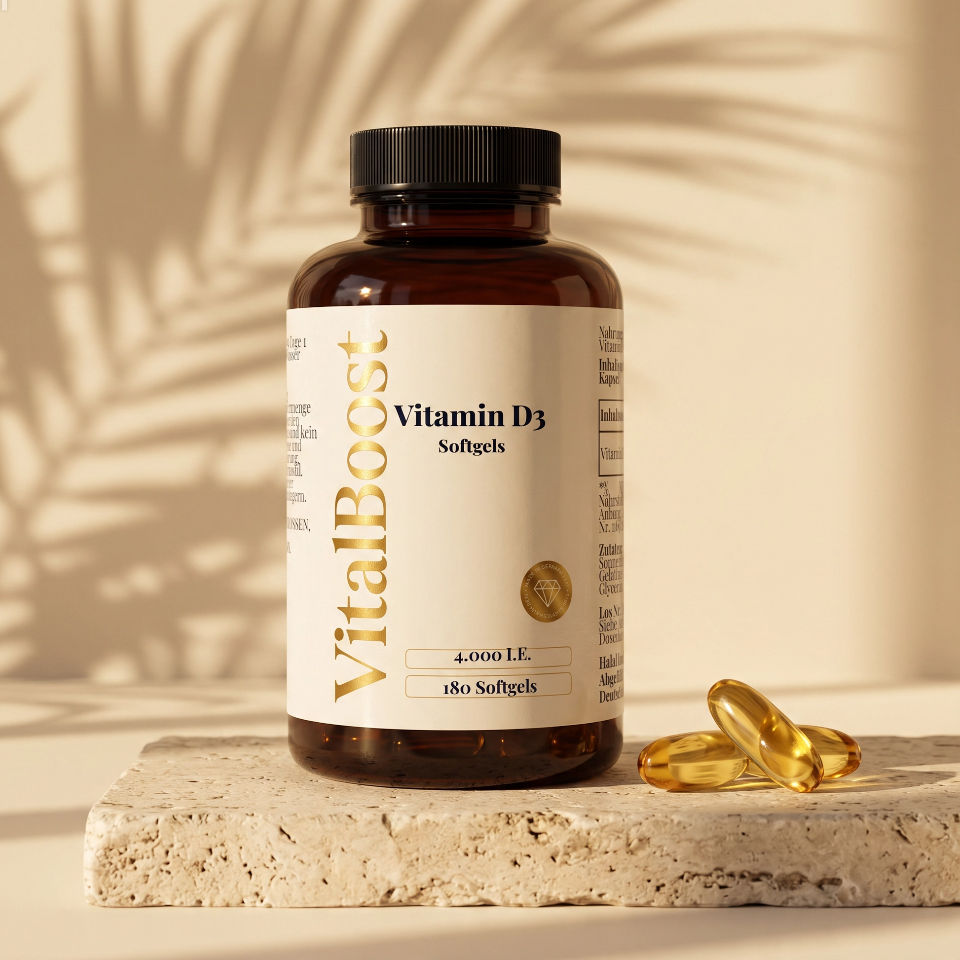 Vitamin D3 4.000 IE - 180 Softgels