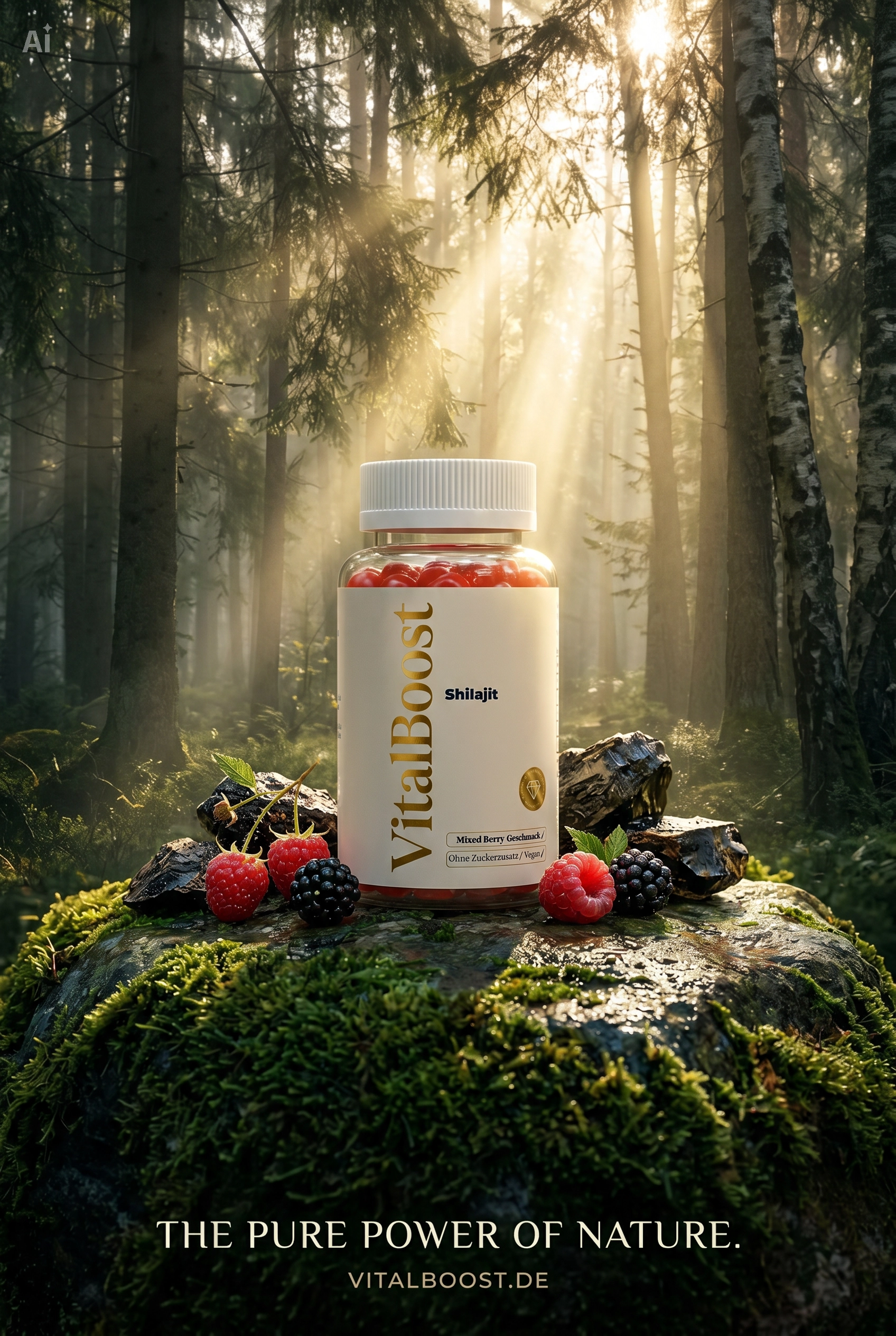 Shilajit Gummies 1000mg + Vitamin C,B6, B12 - 60 Stk