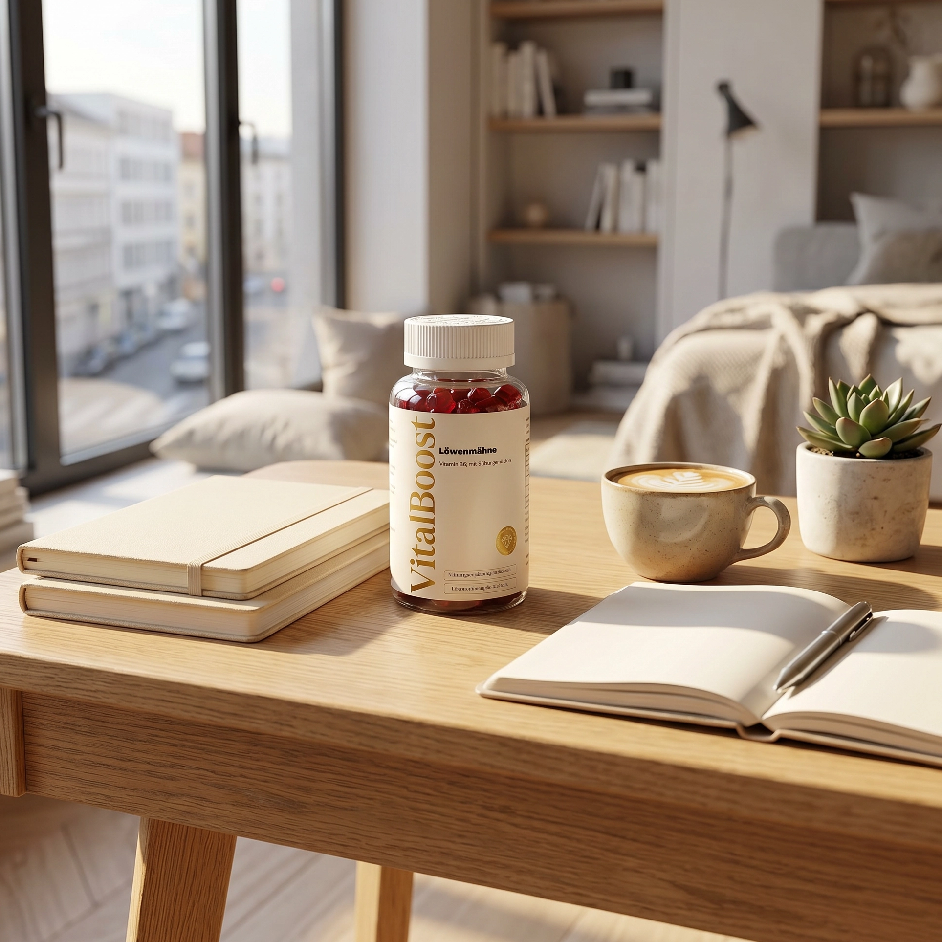 Löwenmähne + Vitamin B6 Gummies - 60 Stk.