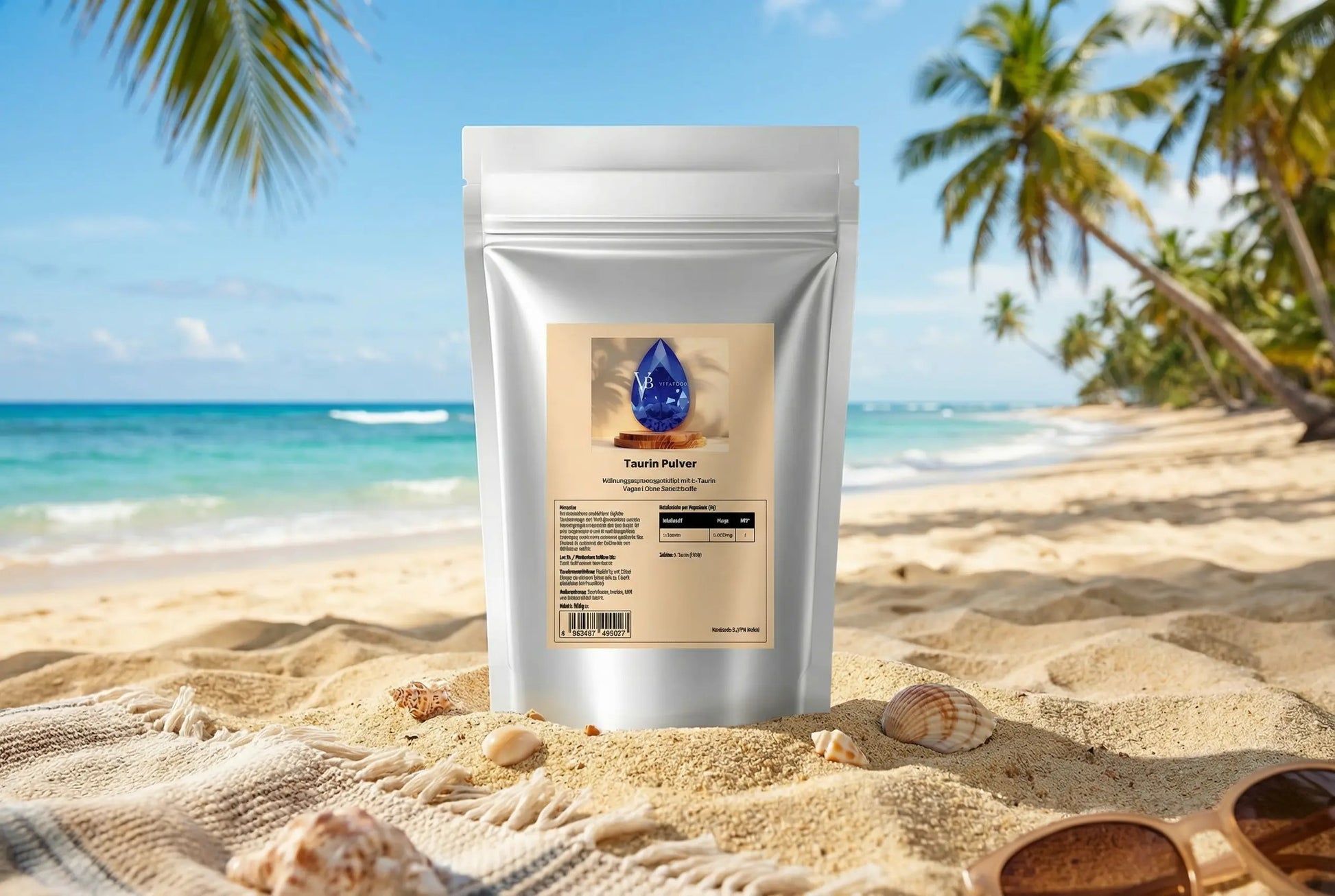 Taurin Pulver - 500g Doypack