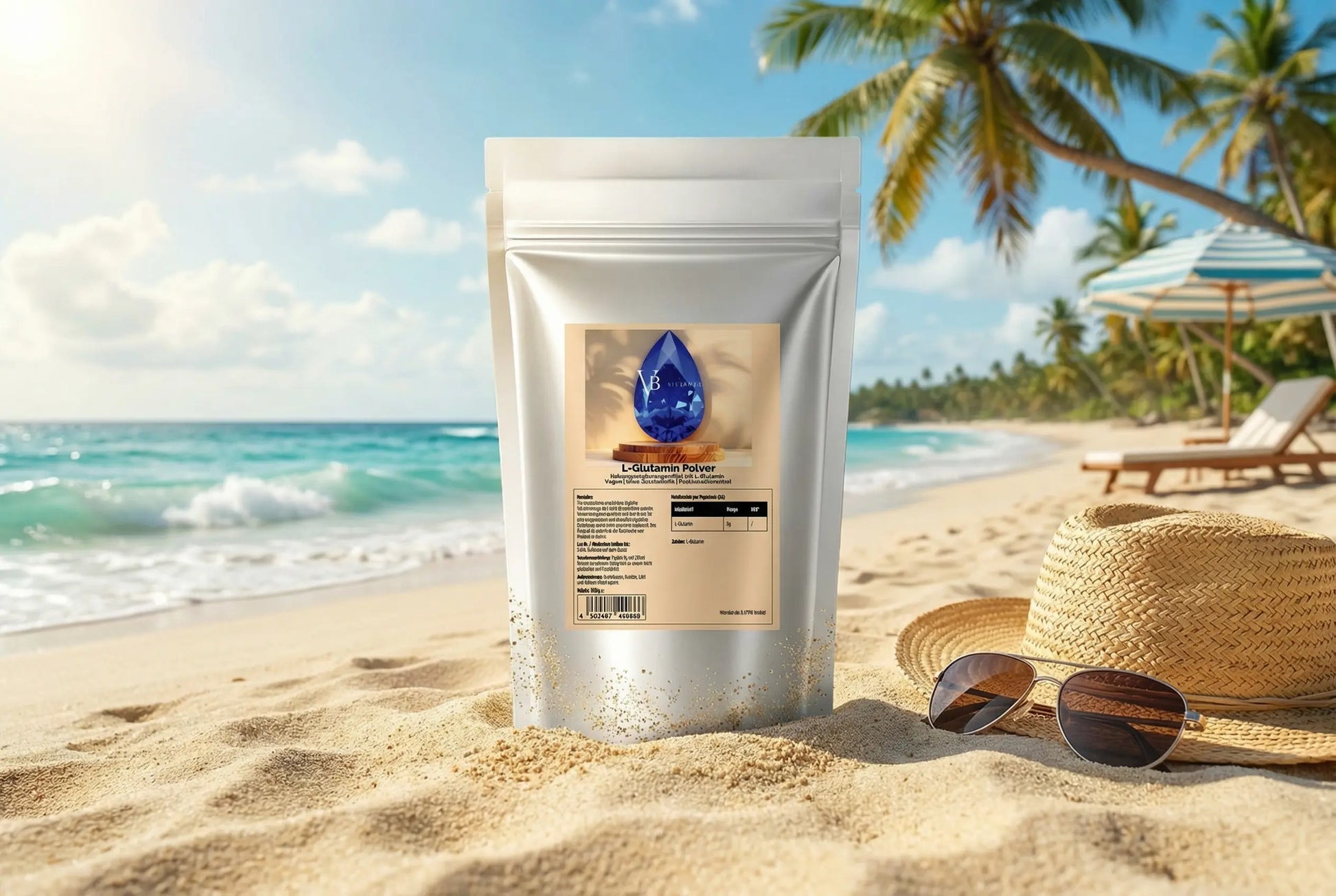 L-Glutamin Pulver Doypack - 500g