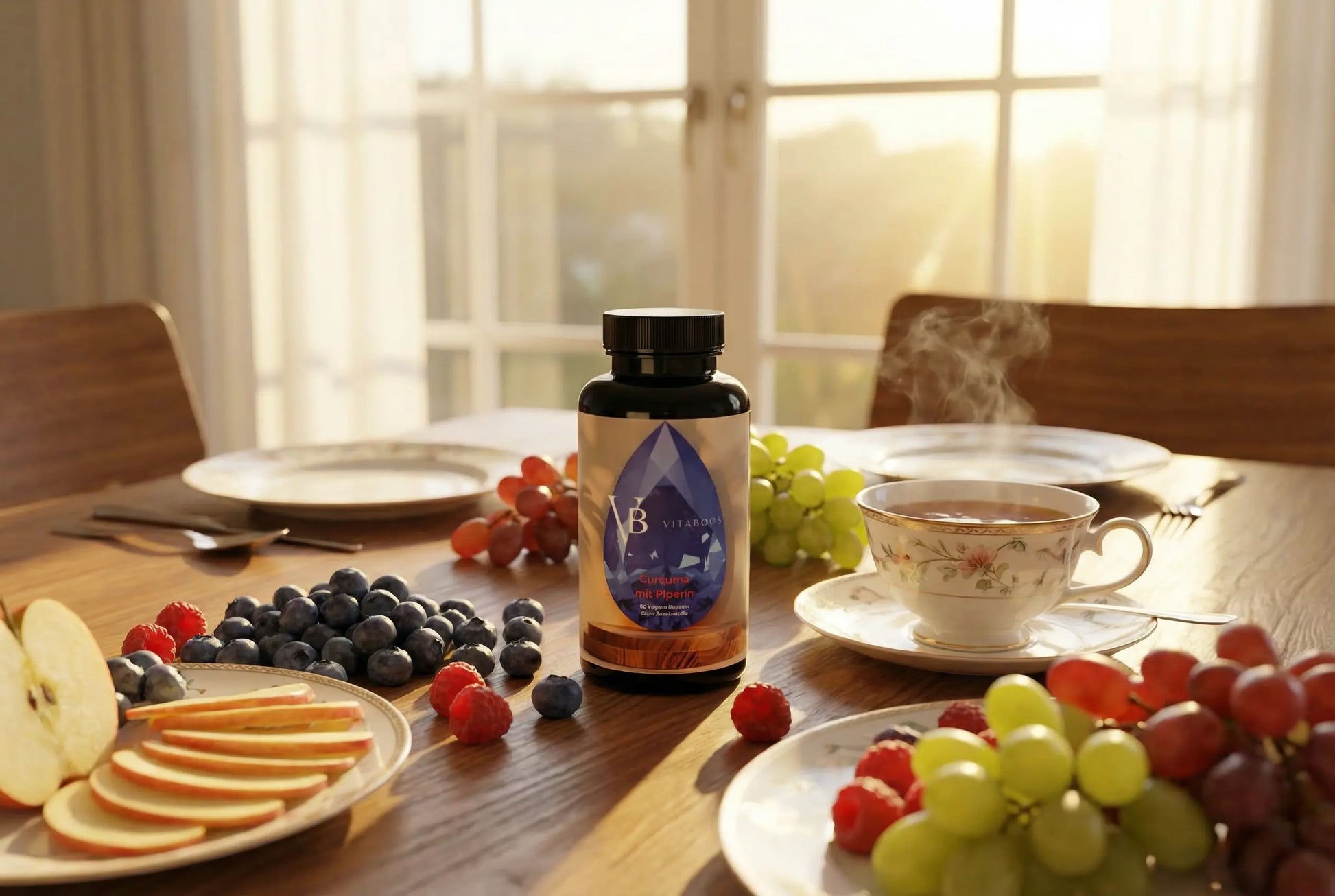 Kurkuma + Piperin - 60 Kapseln